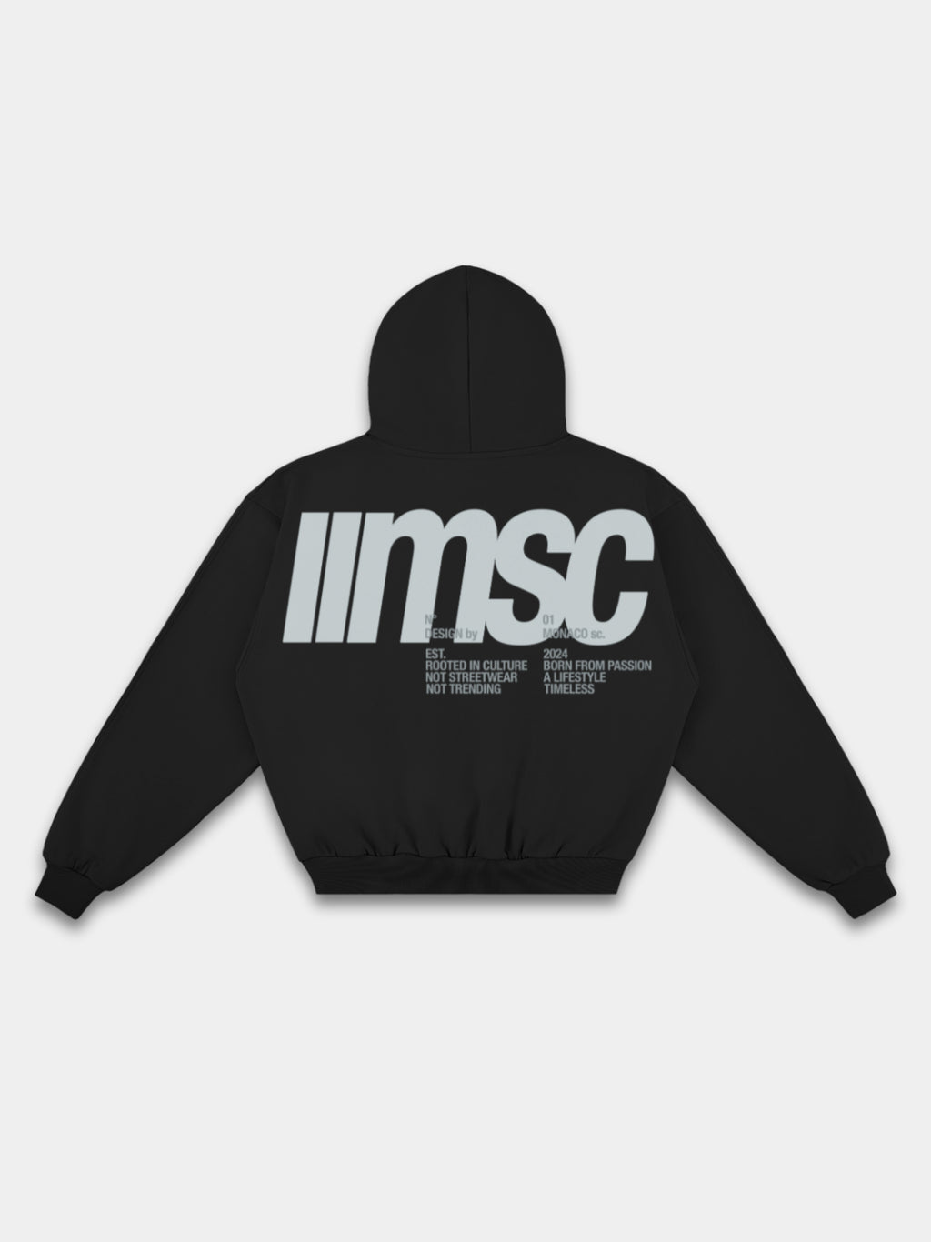 MONACO MSC HOODIE - MIST/CHARCOAL