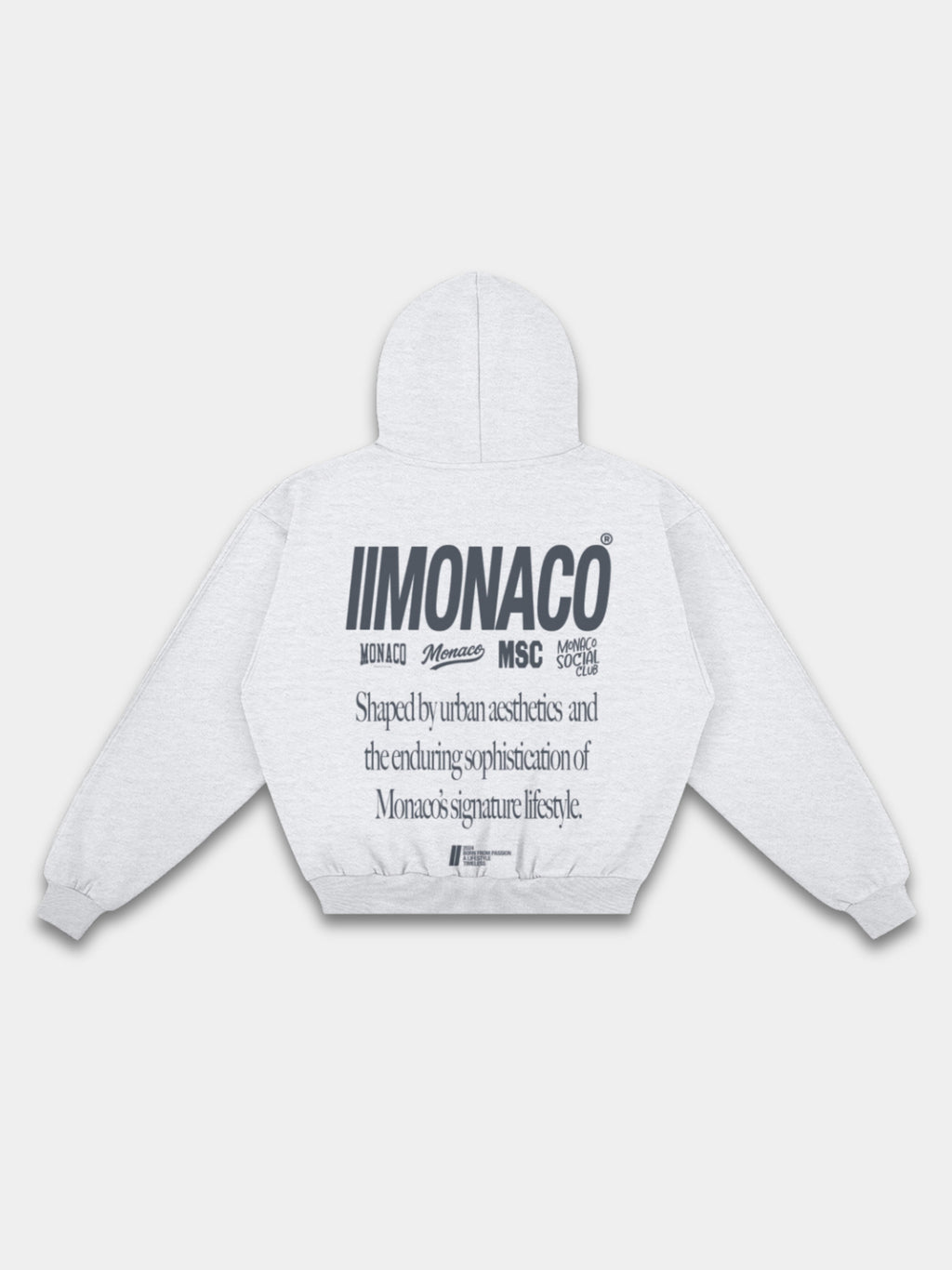 MONACO AESTHETIC HOODIE - HEATHER GRAY