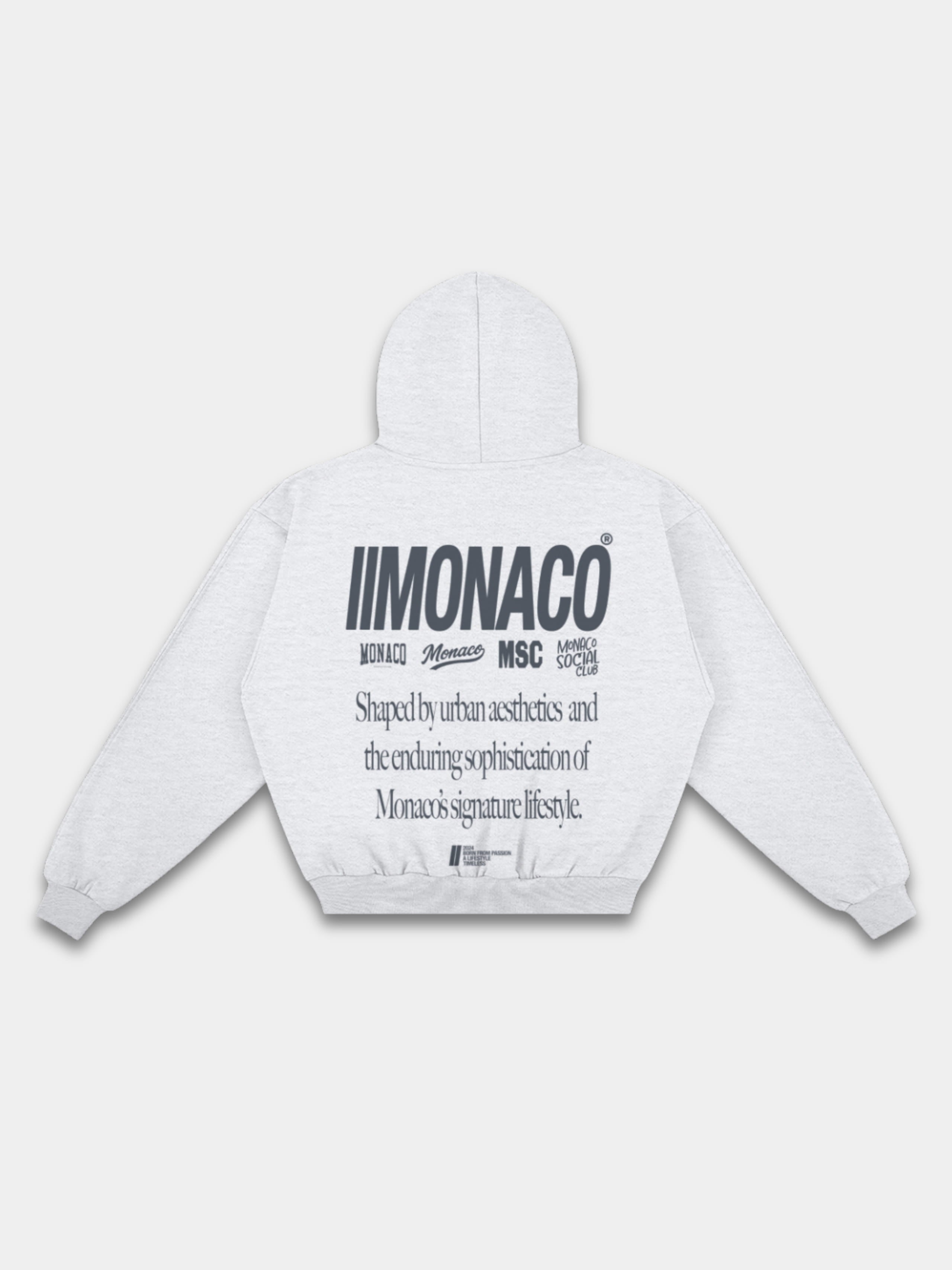 MONACO AESTHETIC HOODIE - HEATHER GRAY