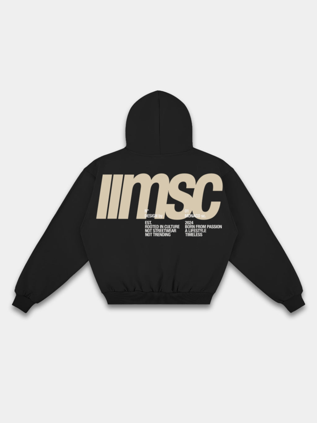 MONACO MSC HOODIE - BLACK
