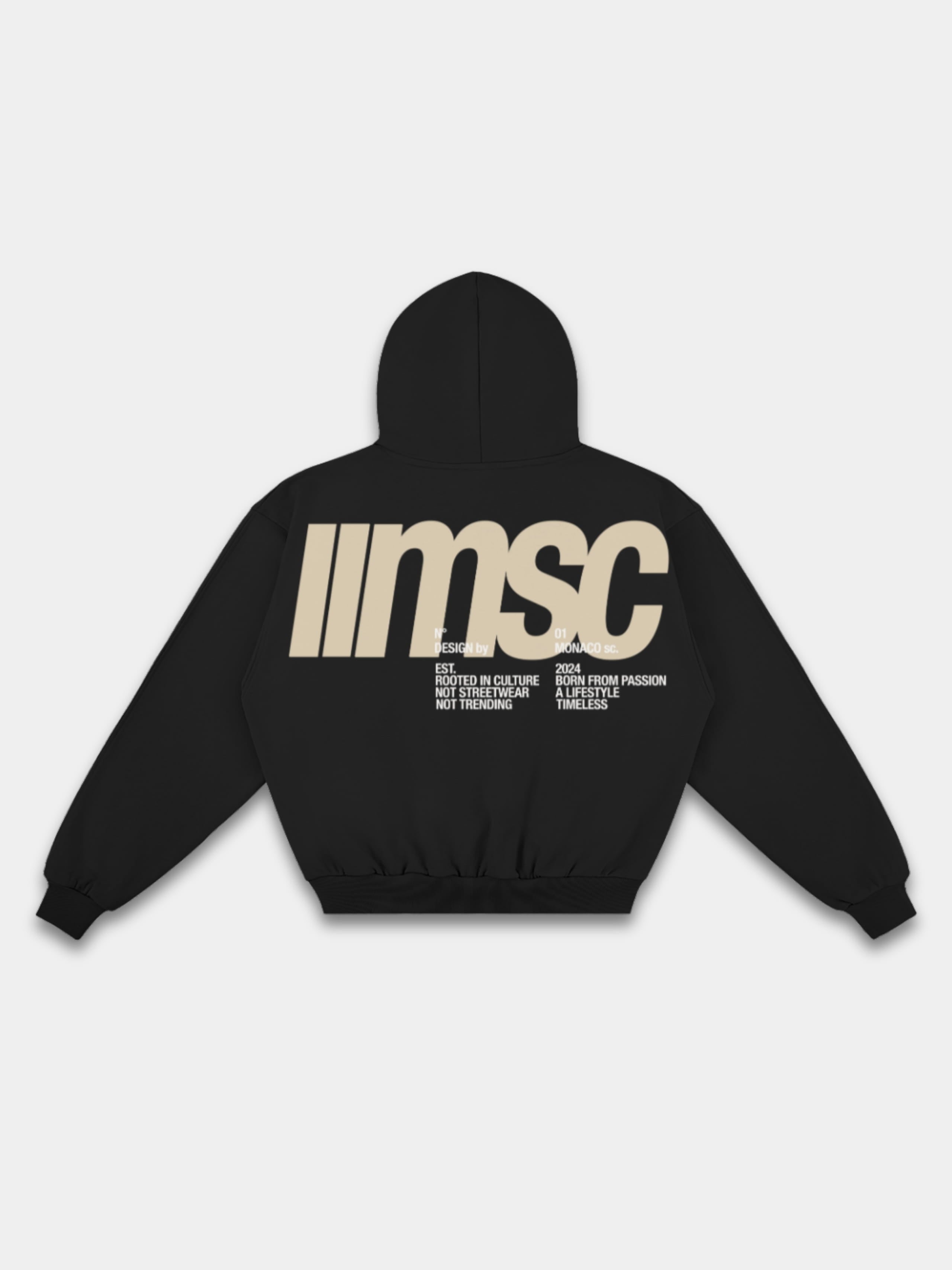MONACO MSC HOODIE - BLACK