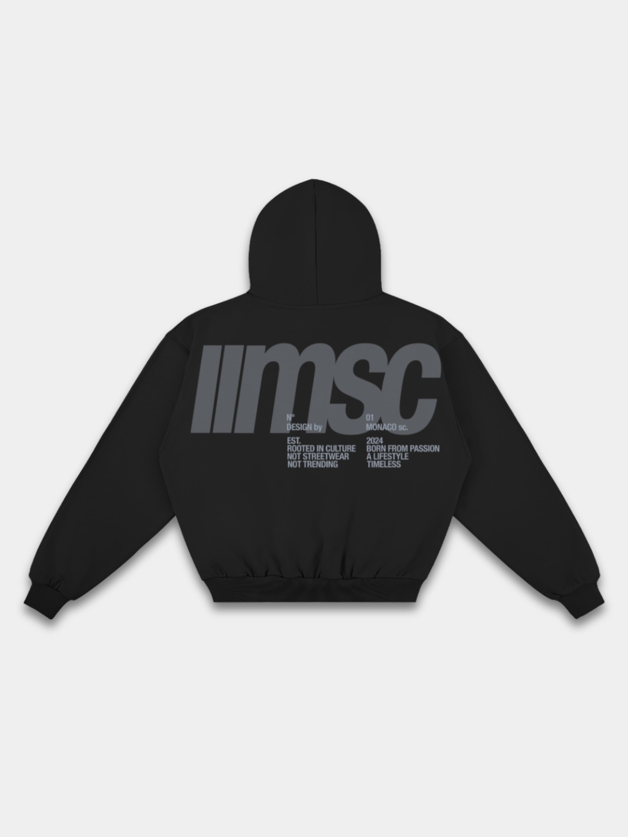 MONACO MSC HOODIE - BLACK