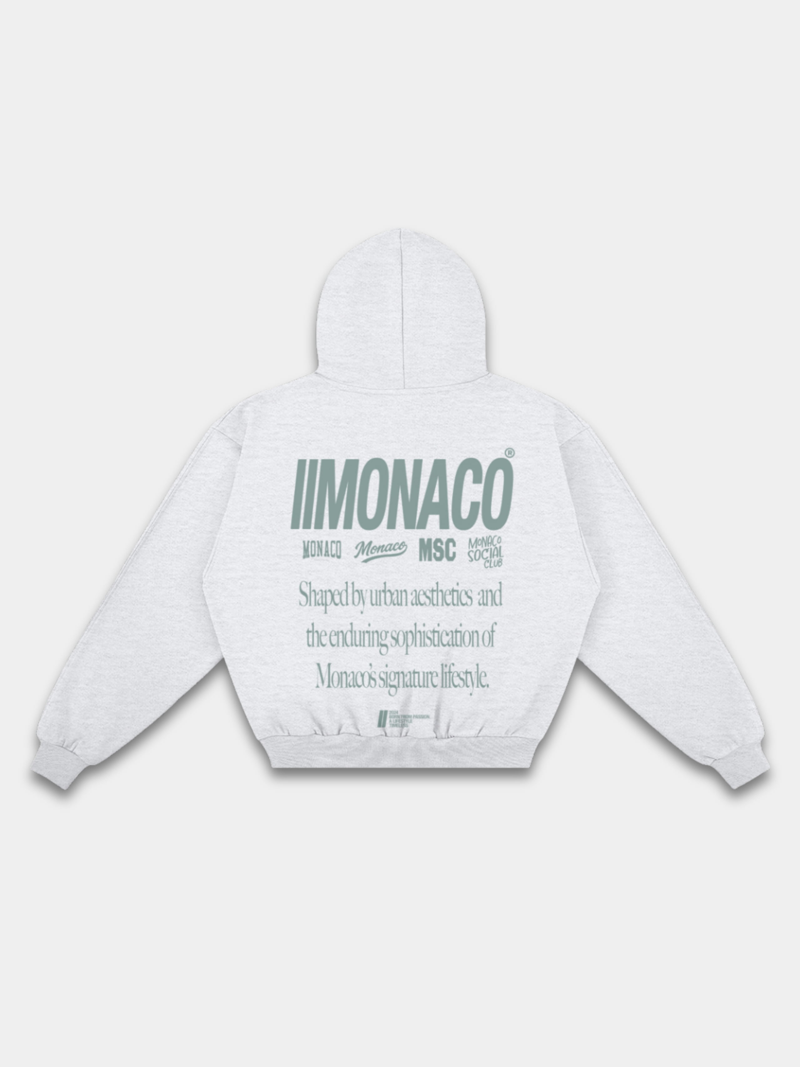 MONACO AESTHETIC HOODIE - HEATHER GRAY
