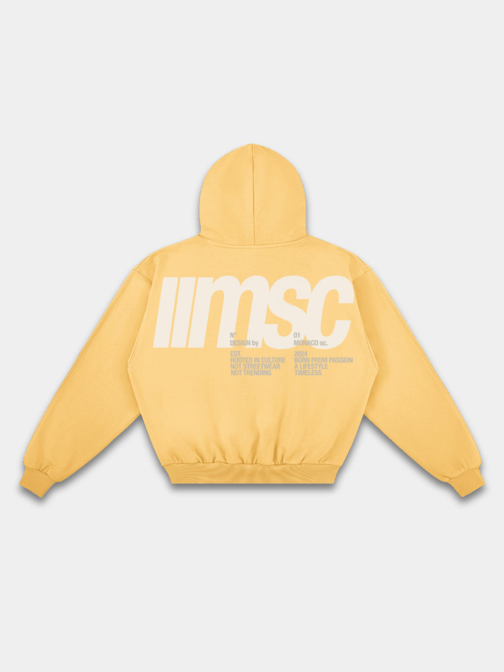 MONACO MSC HOODIE - IVORY/ASH