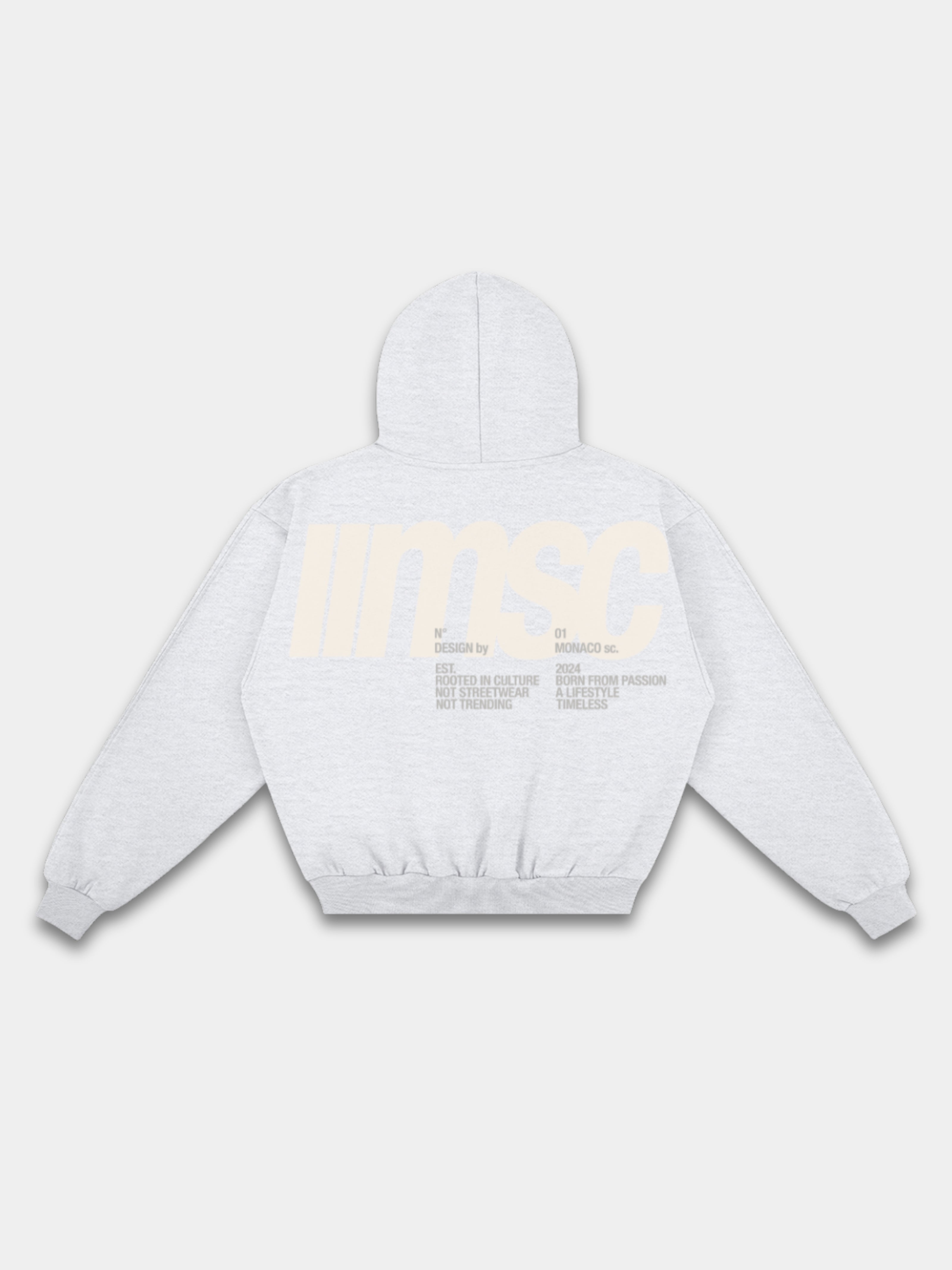 MONACO MSC HOODIE - IVORY/ASH