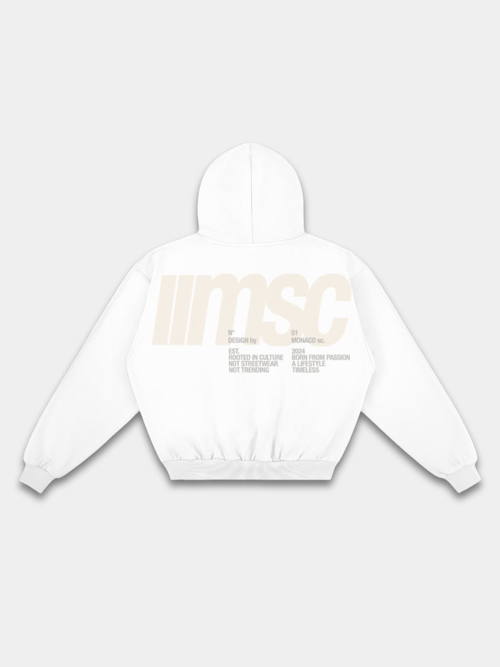 MONACO MSC HOODIE - IVORY/ASH