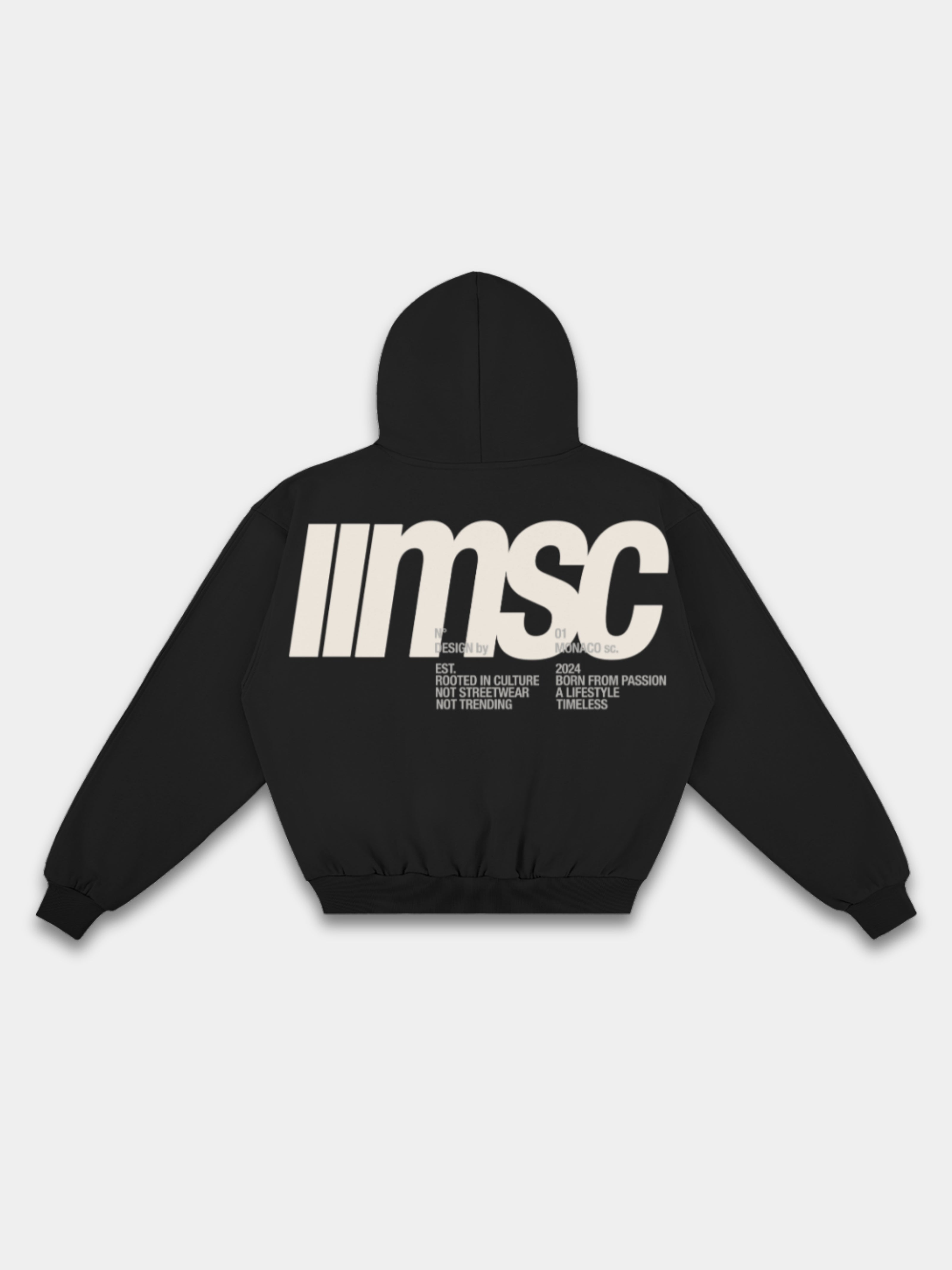 MONACO MSC HOODIE - IVORY/ASH