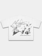 The Rodeo Heavyweight Boxy Tee in White with cowgirl and bull rider western graphic — Monaco Social Club Country Heritage Series streetwear