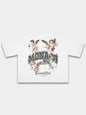 The Renaissance Heavyweight Boxy Tee in White with full-color Renaissance cherub and roses graphic — Monaco Social Club streetwear