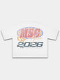 MSC Athletic Heavyweight Boxy Tee in White with retro oval logo and 2026 vintage graphic — Monaco Social Club streetwear