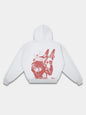 Racer No. 44 Heavyweight Full-Zip Hoodie in Ash Grey with red racing driver victory graphic — Monaco Social Club streetwear