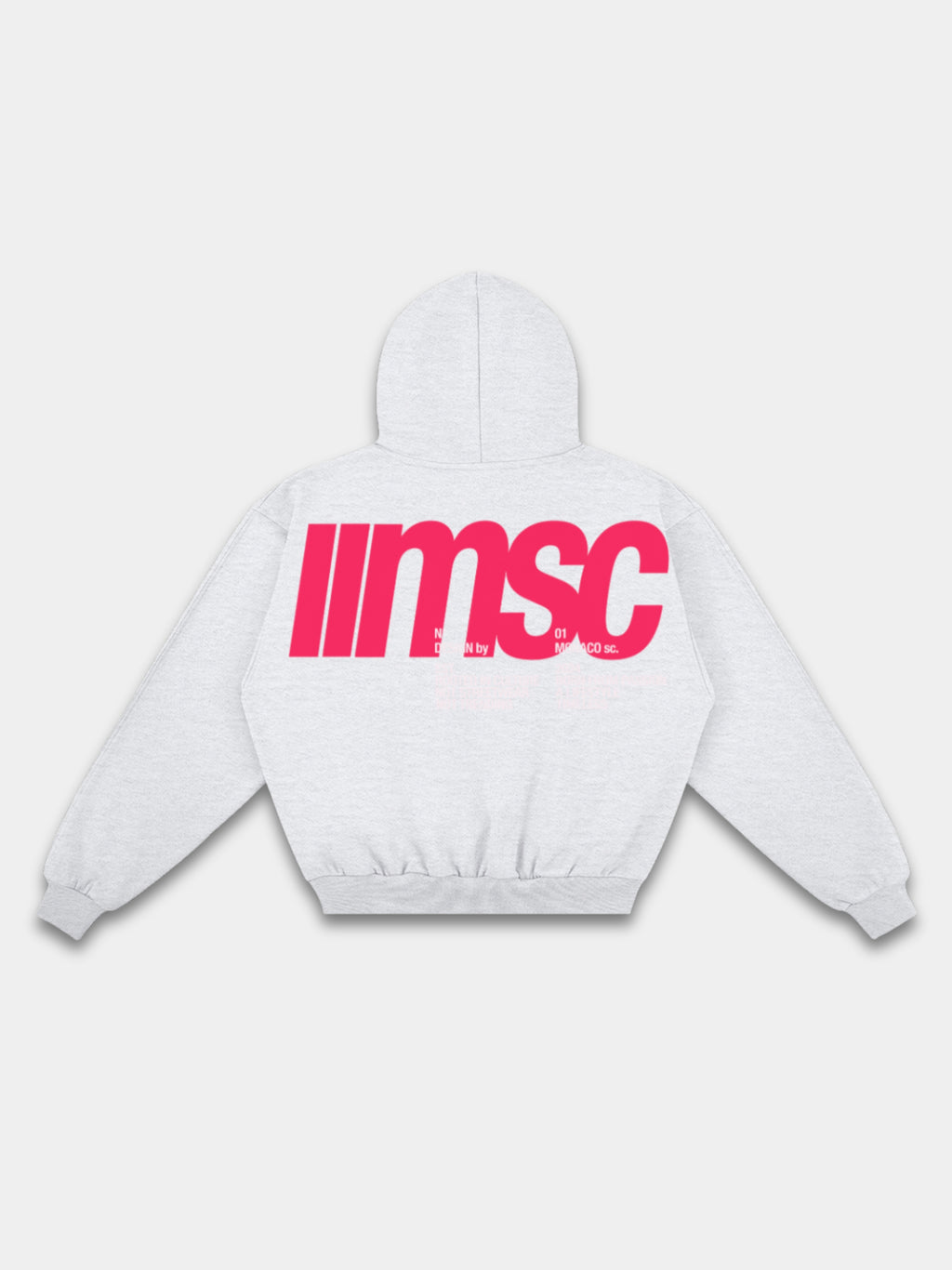 MONACO MSC HOODIE - CRIMSON/BLUSH