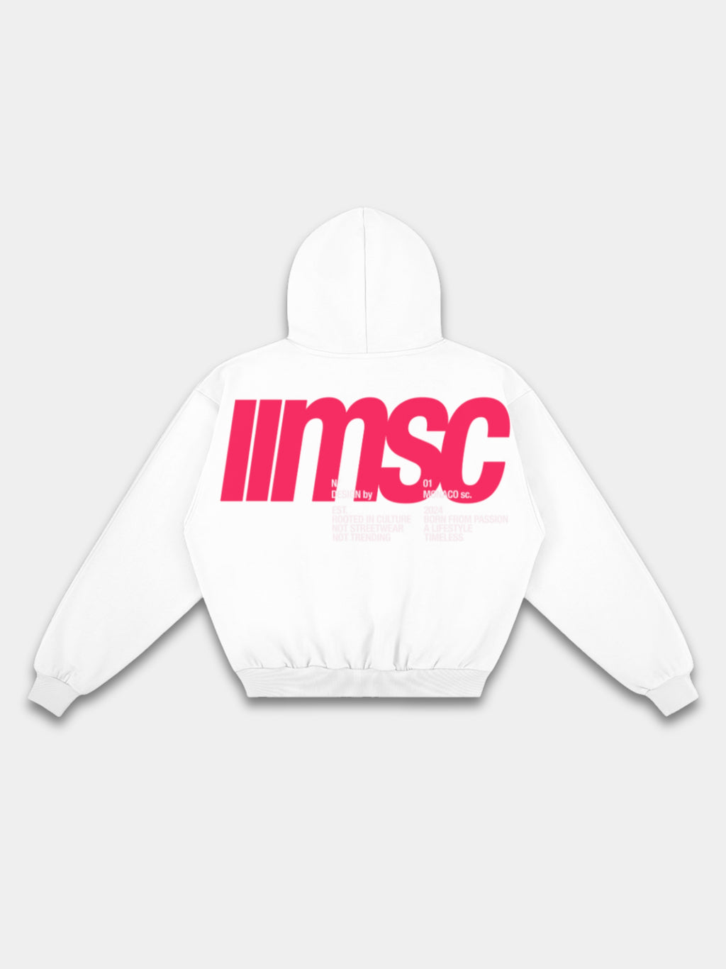 MONACO MSC HOODIE - CRIMSON/BLUSH