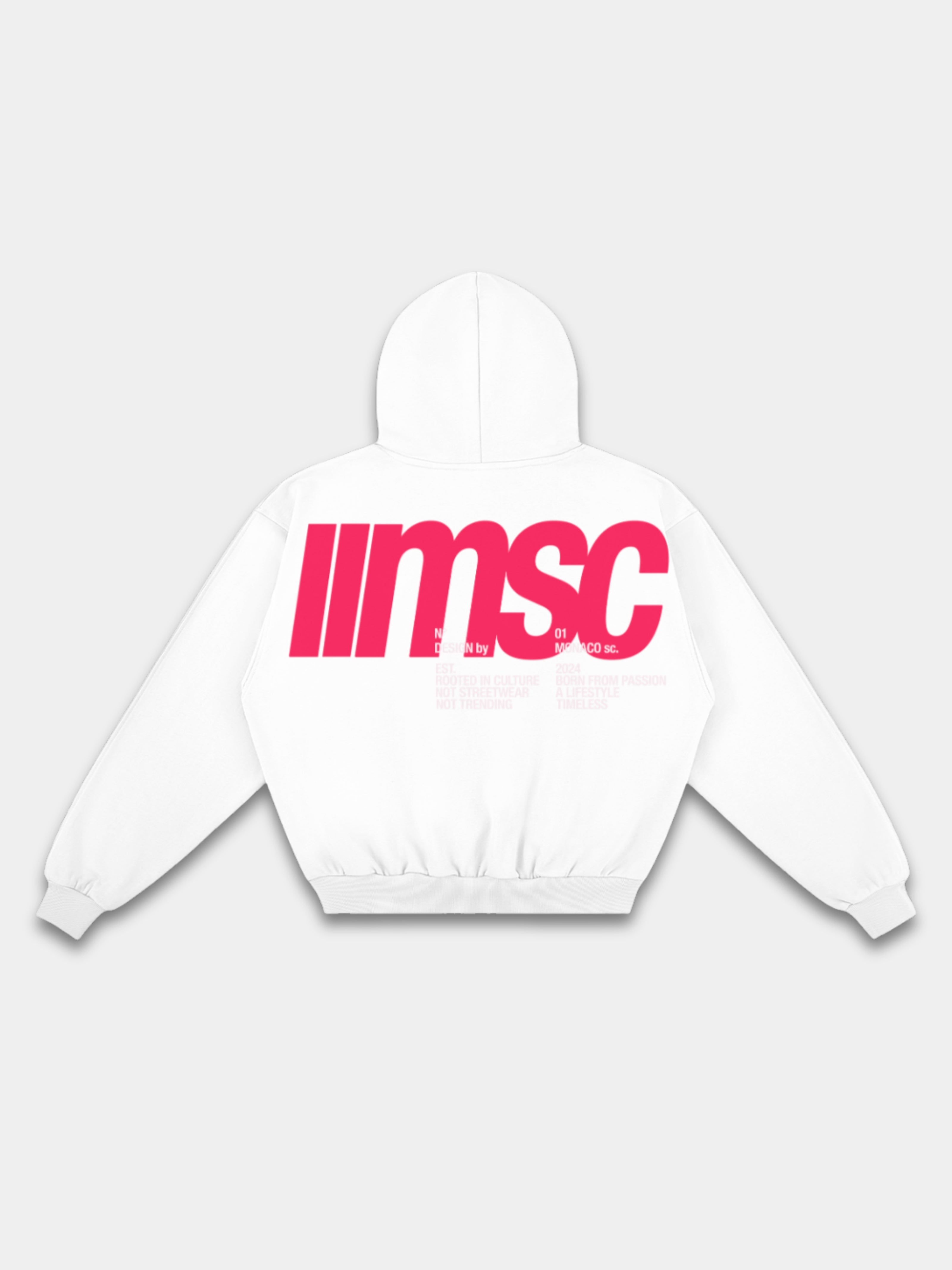 MONACO MSC HOODIE - CRIMSON/BLUSH
