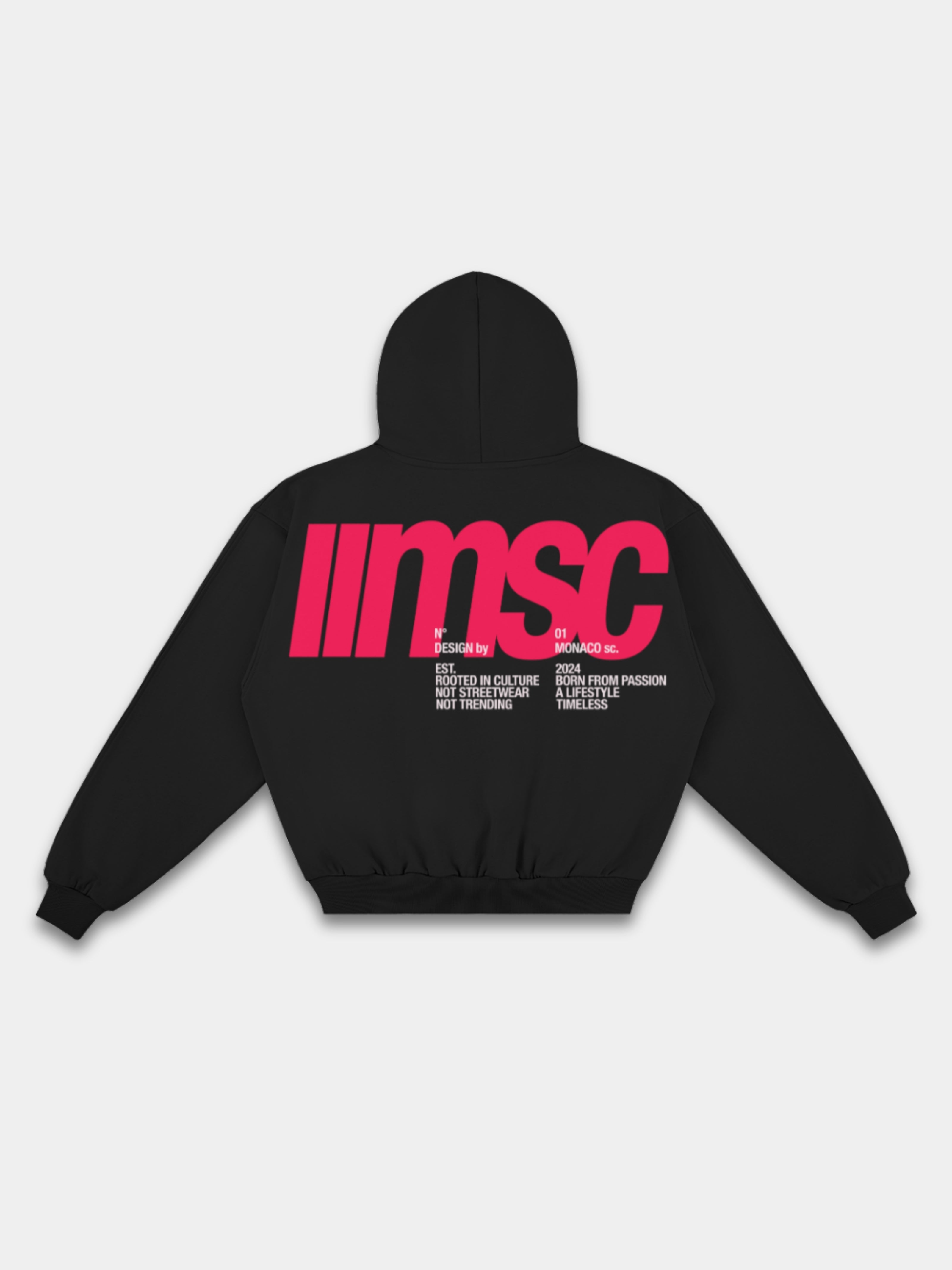 MONACO MSC HOODIE - CRIMSON/BLUSH