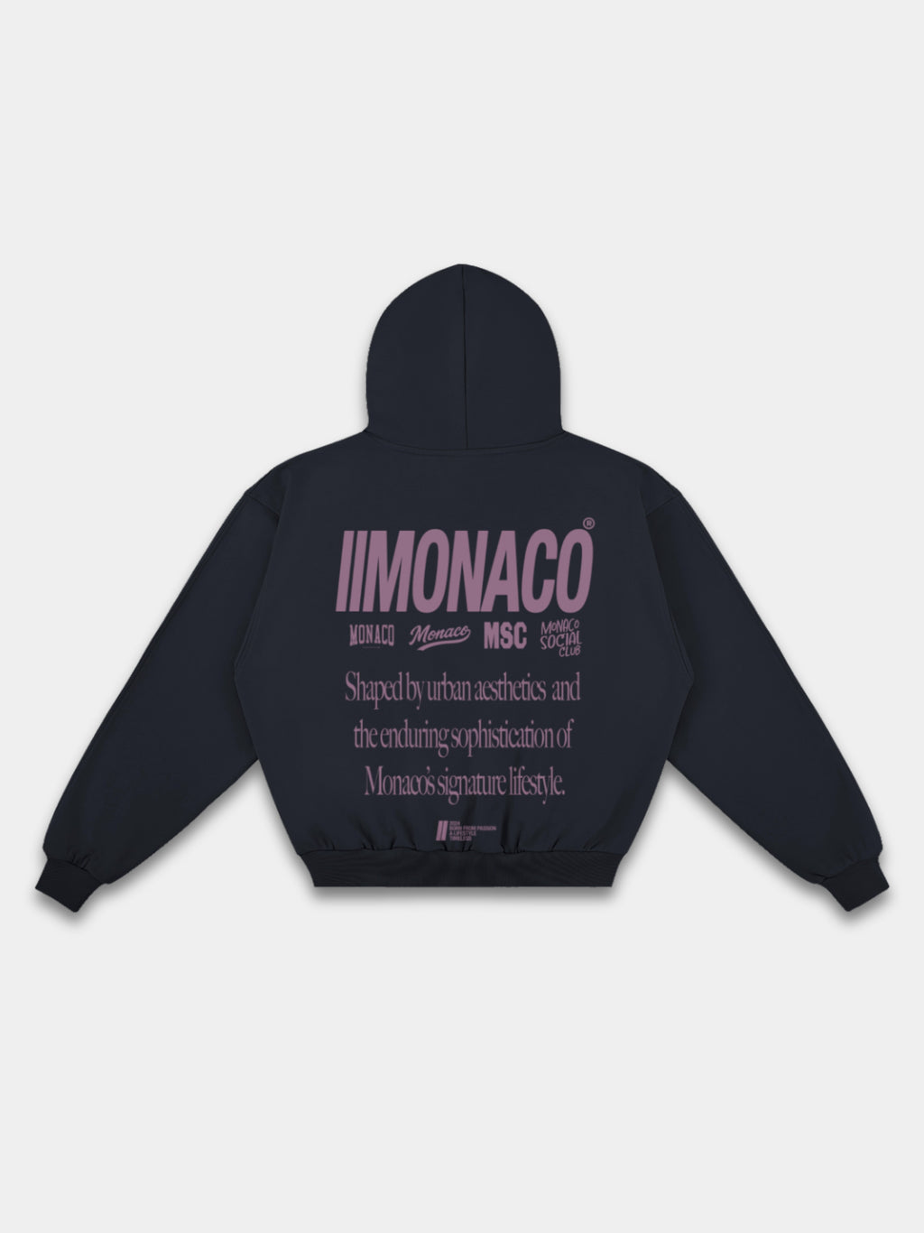 MONACO AESTHETIC HOODIE - SMOCKY MAUVE