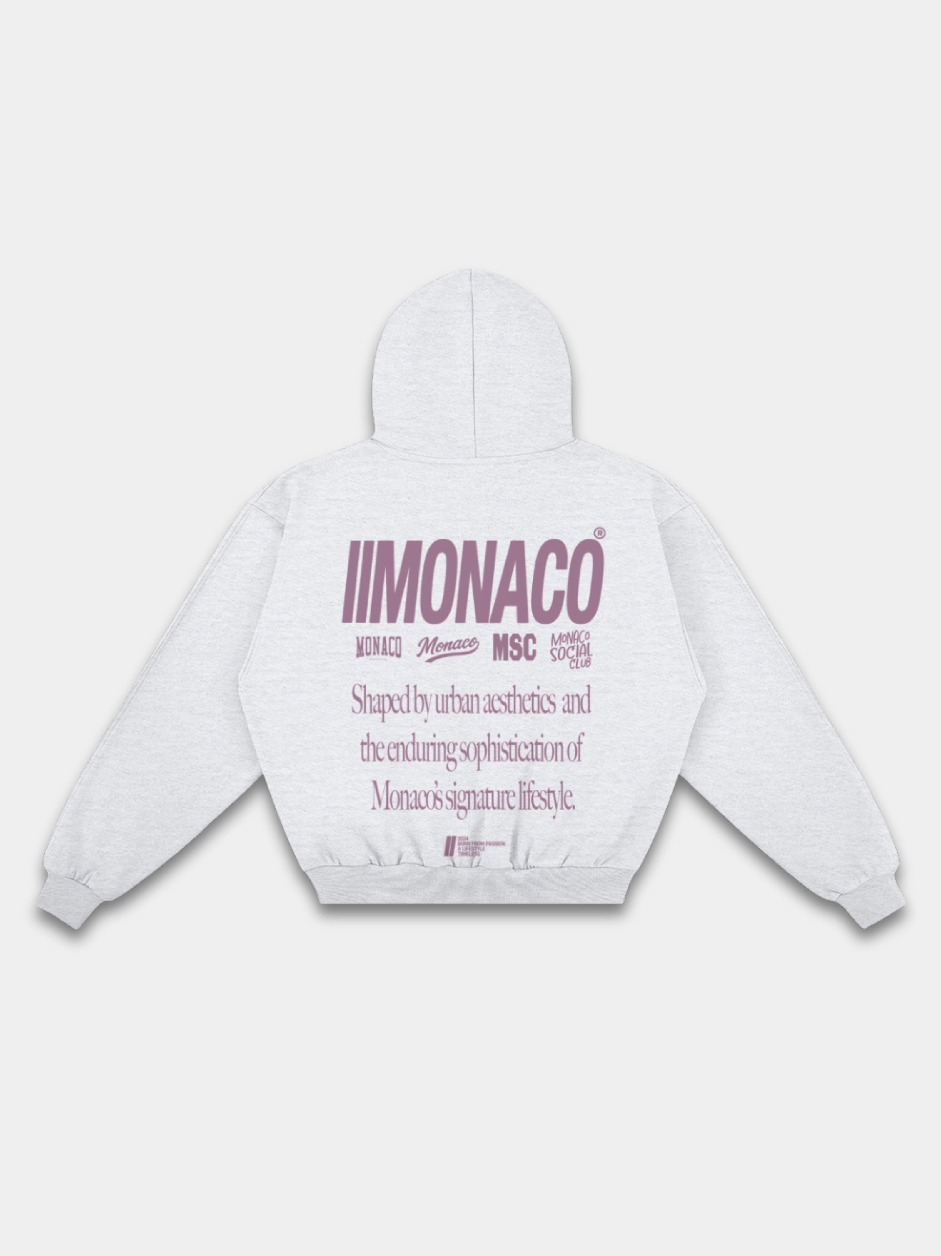 MONACO AESTHETIC HOODIE - SMOCKY MAUVE