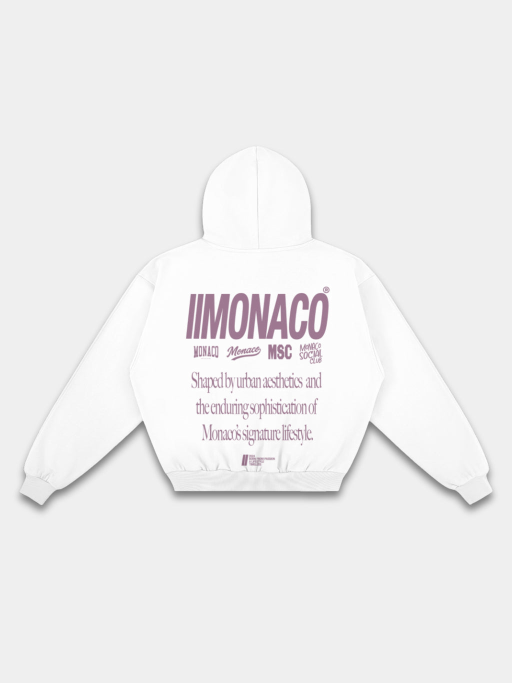 MONACO AESTHETIC HOODIE - SMOCKY MAUVE
