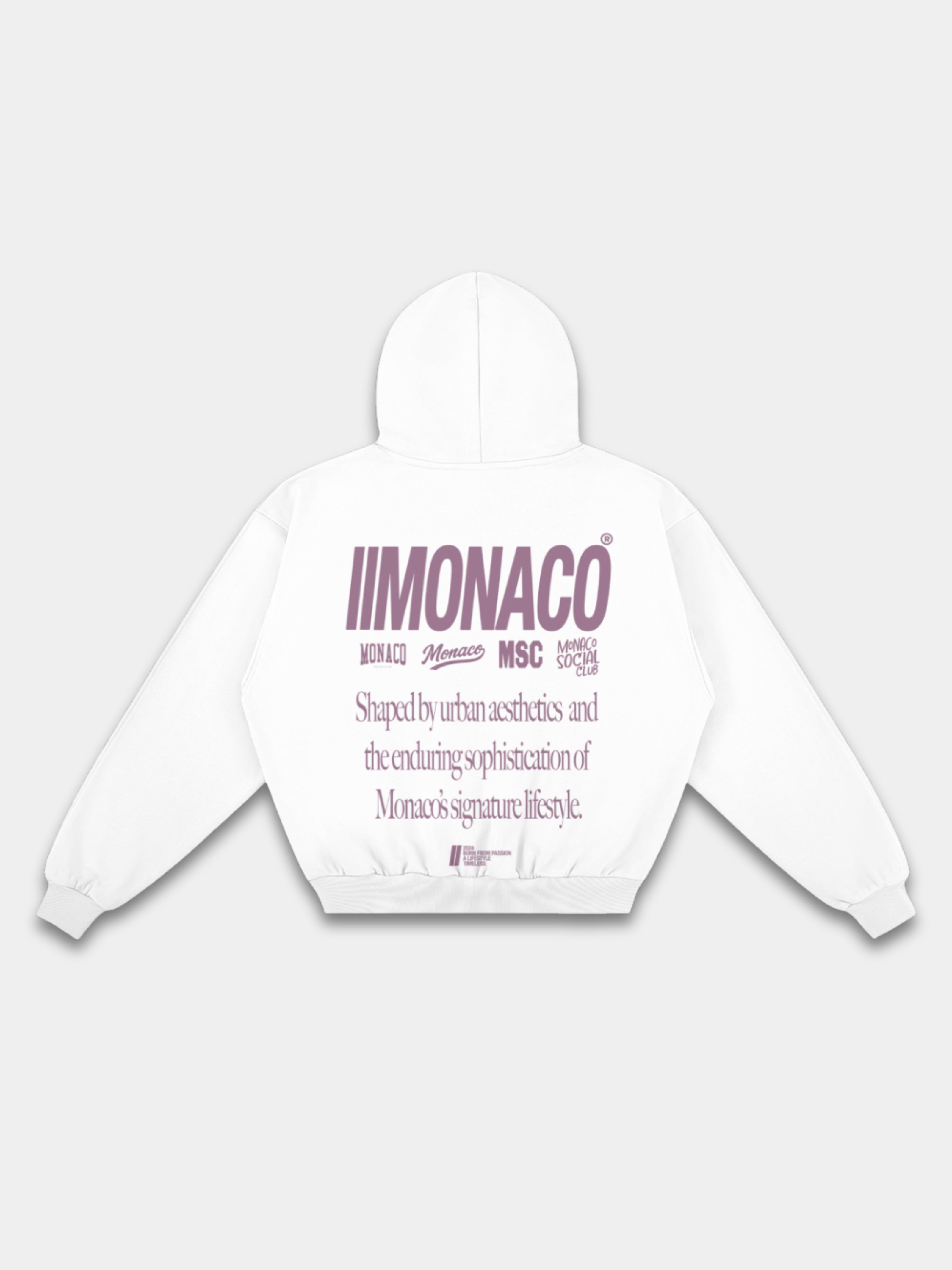 MONACO AESTHETIC HOODIE - SMOCKY MAUVE