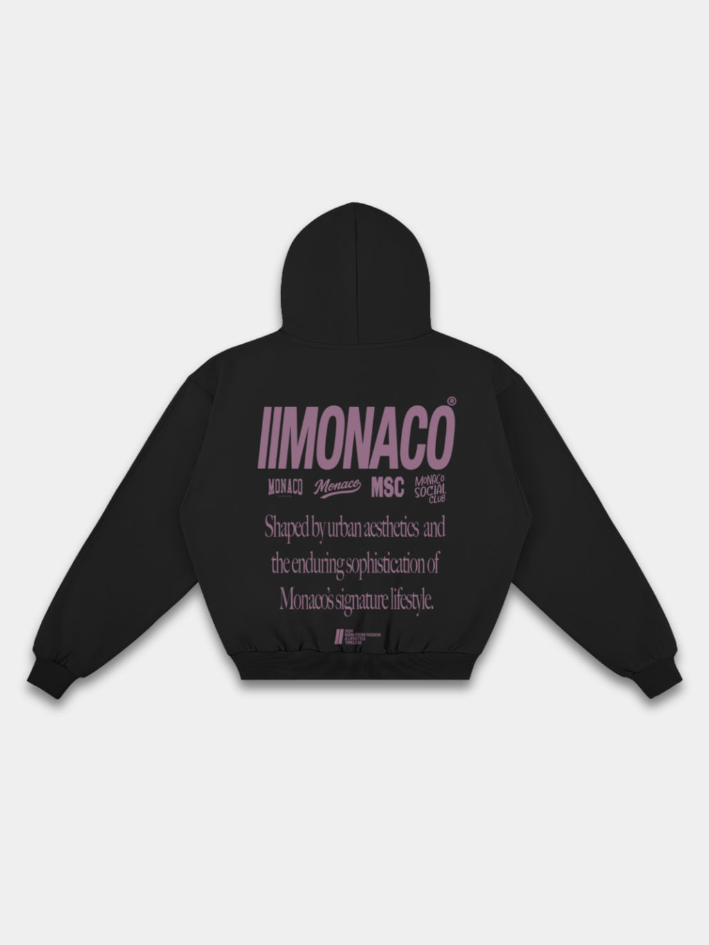MONACO AESTHETIC HOODIE - SMOCKY MAUVE