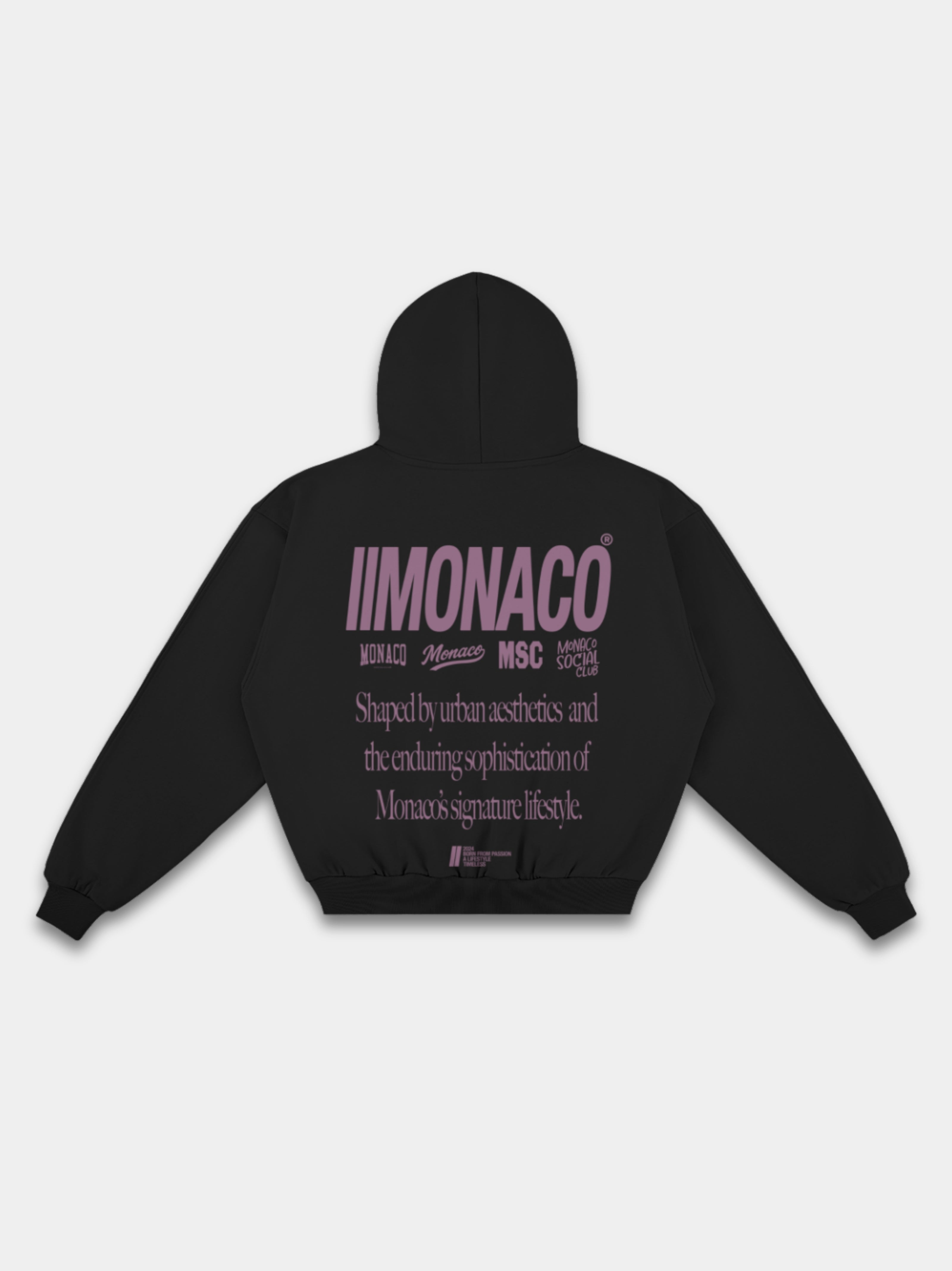 MONACO AESTHETIC HOODIE - SMOCKY MAUVE