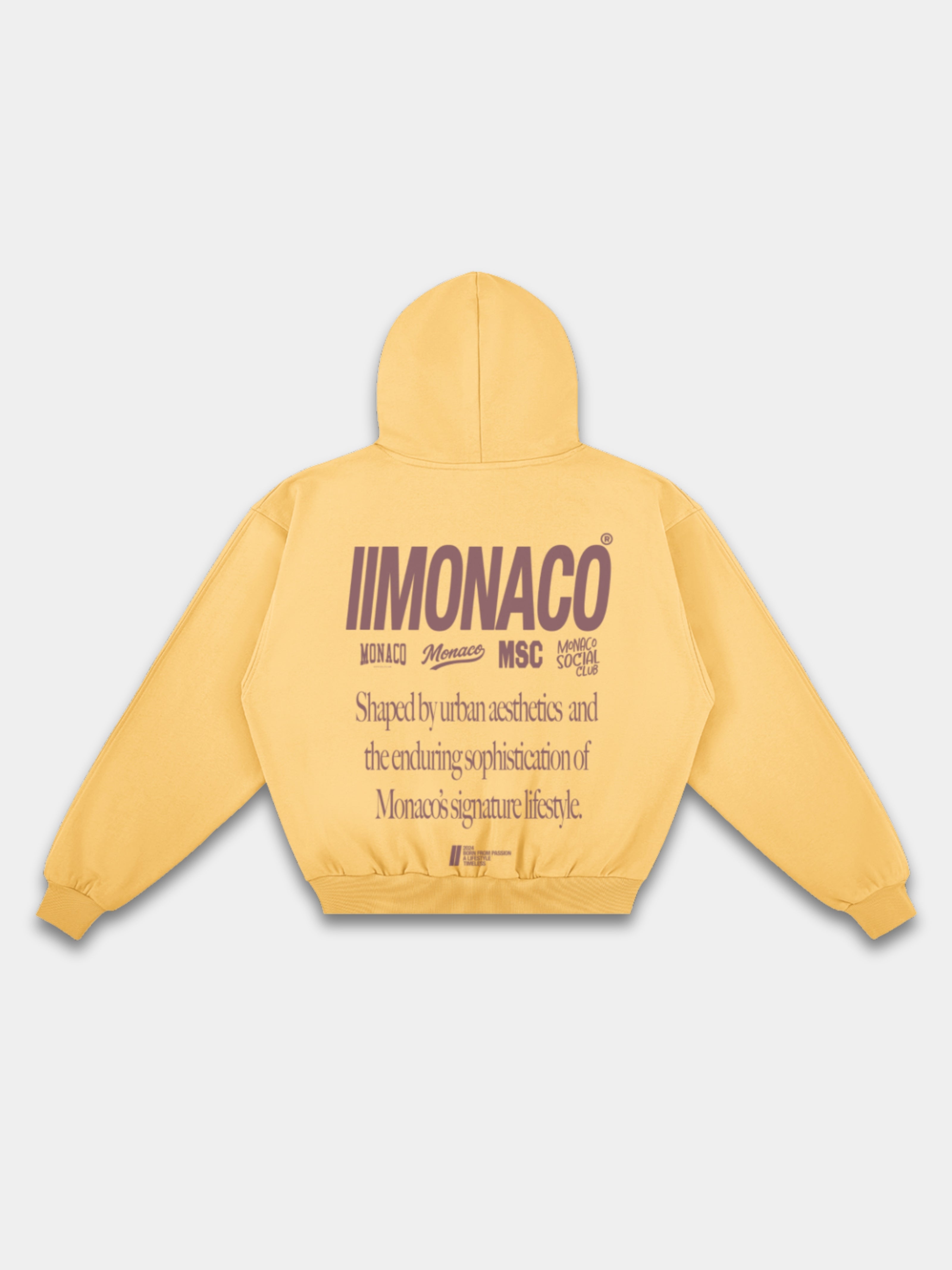 MONACO AESTHETIC HOODIE - VINTAGE BURGUNDY