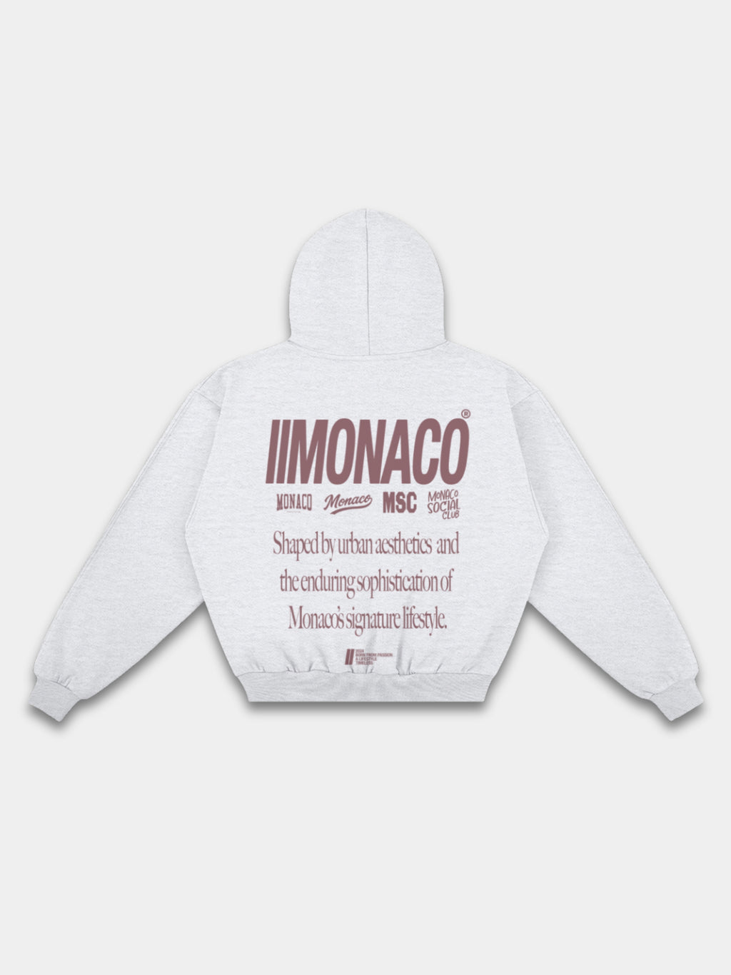 MONACO AESTHETIC HOODIE - VINTAGE BURGUNDY