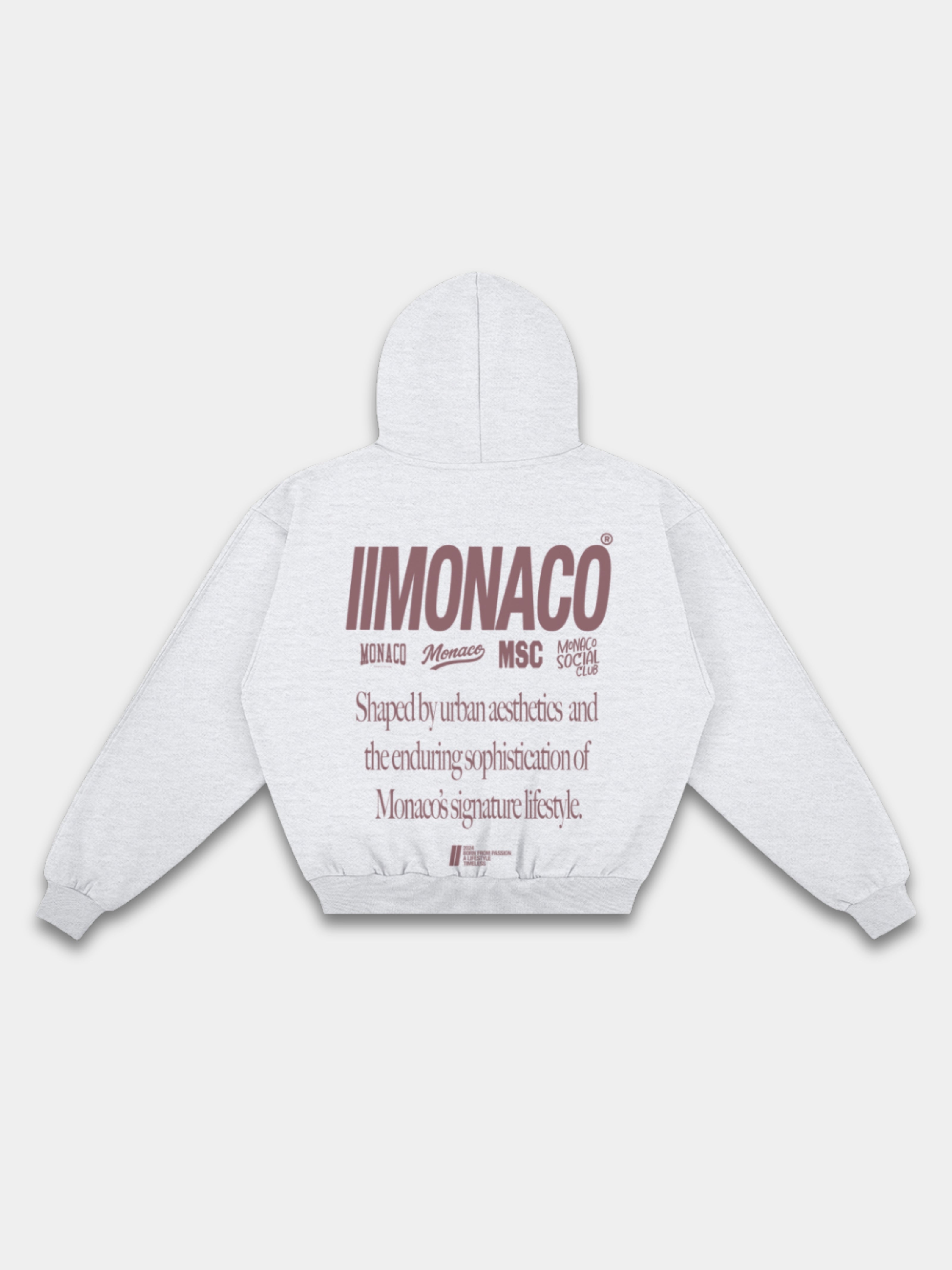 MONACO AESTHETIC HOODIE - VINTAGE BURGUNDY