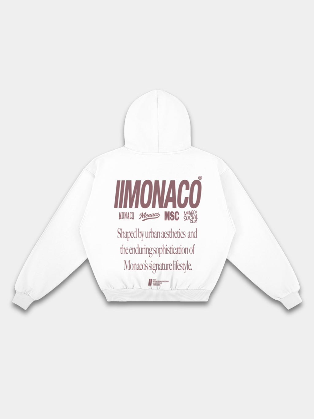 MONACO AESTHETIC HOODIE - VINTAGE BURGUNDY