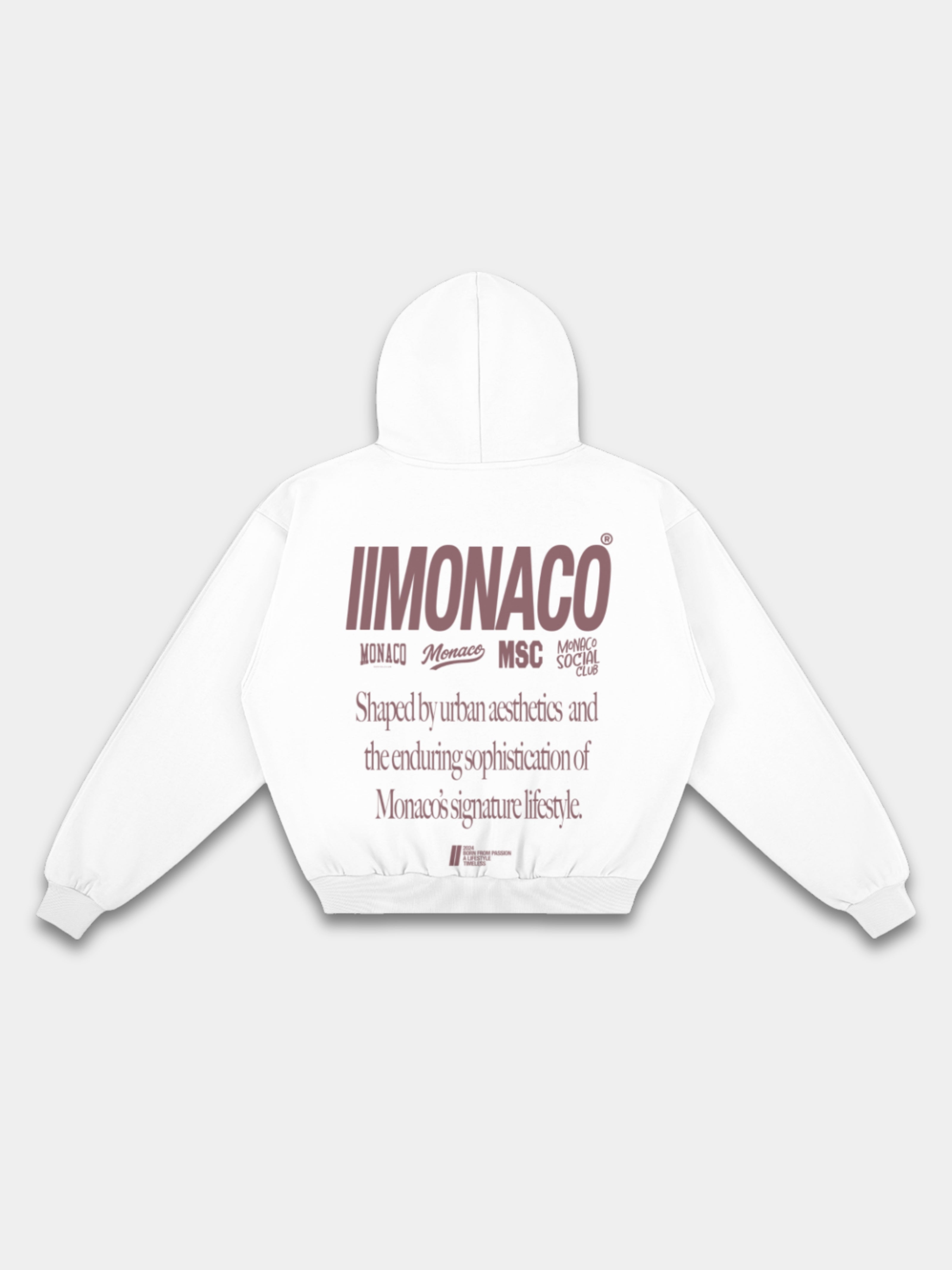 MONACO AESTHETIC HOODIE - VINTAGE BURGUNDY