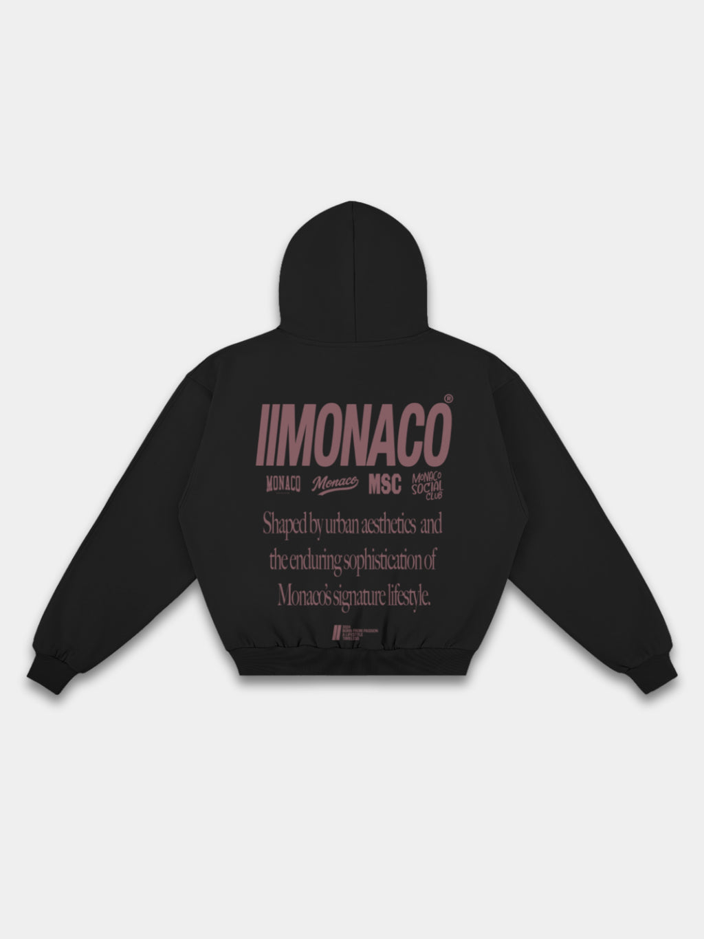 MONACO AESTHETIC HOODIE - VINTAGE BURGUNDY