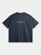 The Tonal Heavyweight Tee in Midnight Navy with tone-on-tone Monaco Social Club chest print — Monaco Social Club streetwear