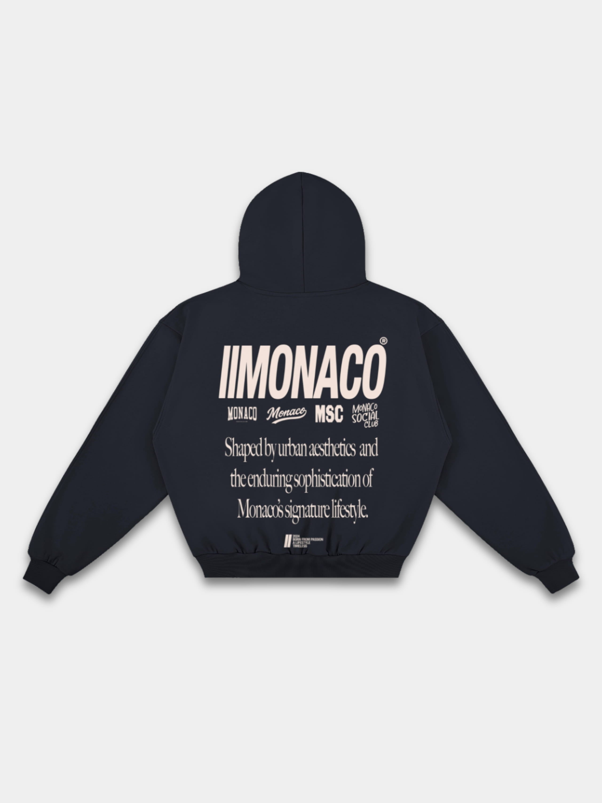 MONACO AESTHETIC HOODIE - NAVY