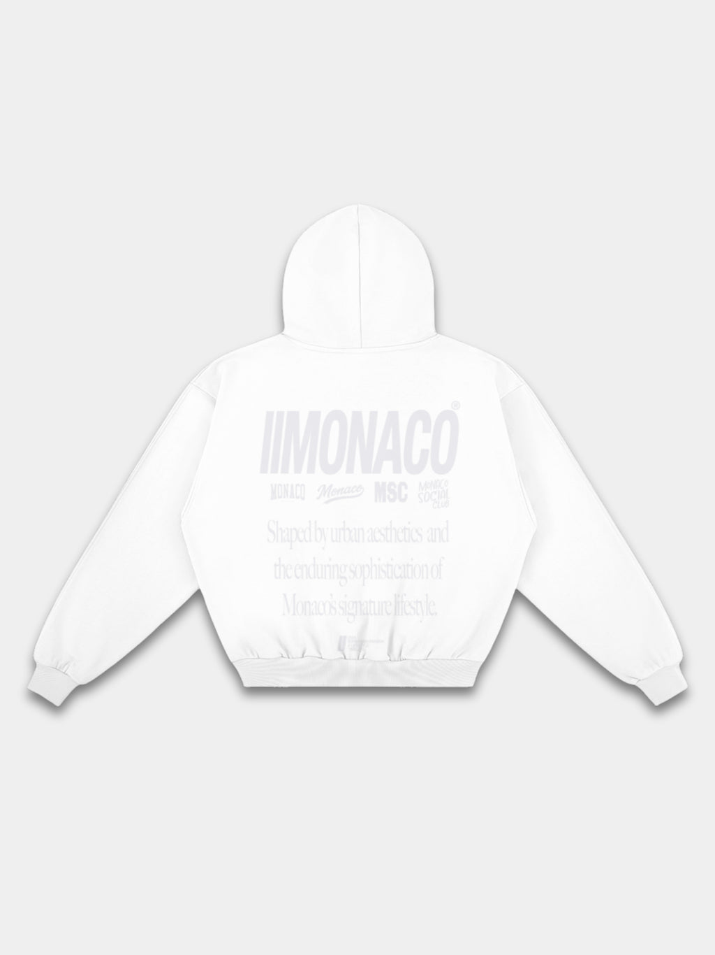 MONACO AESTHETIC HOODIE - STONE WHITE