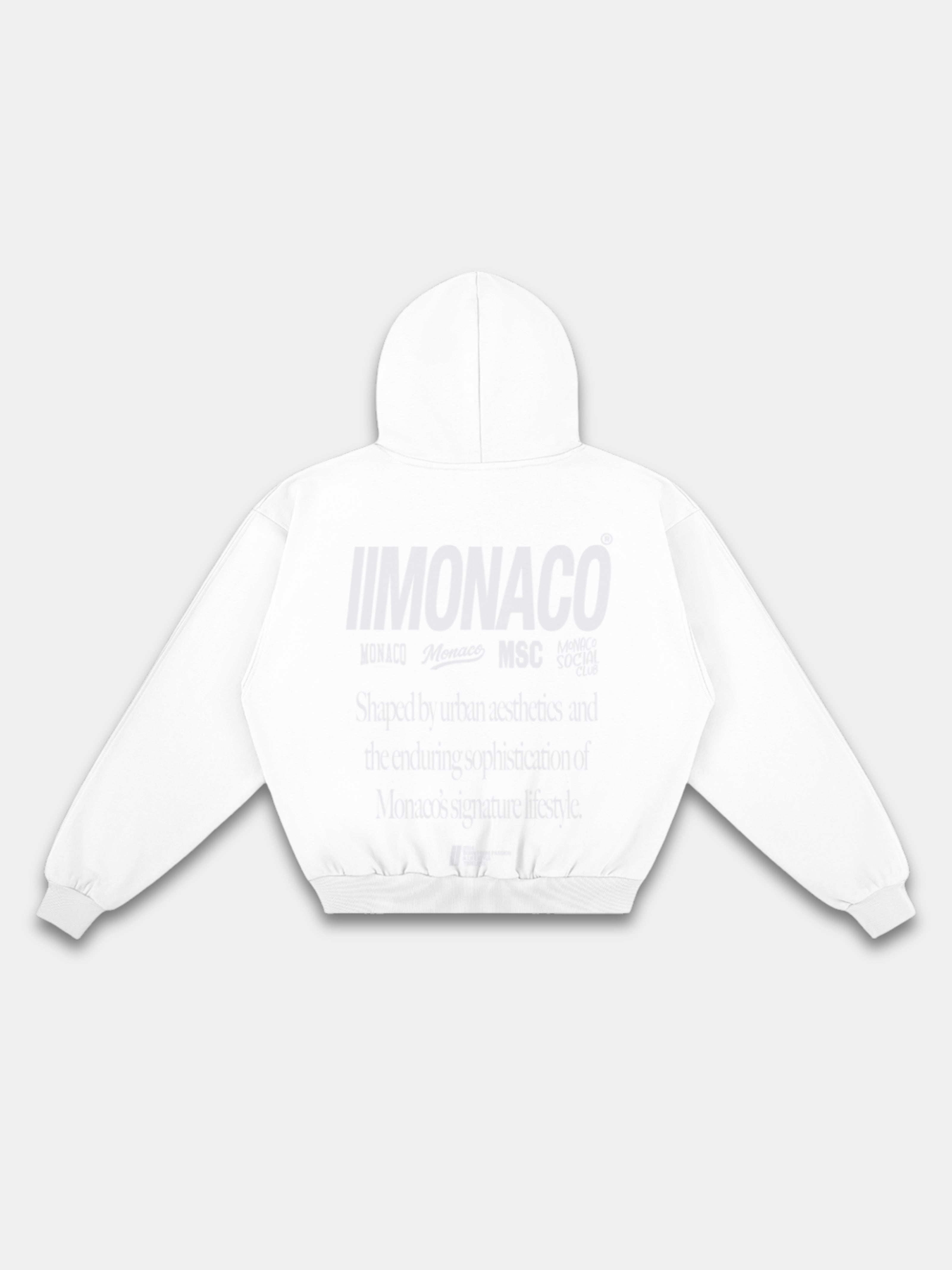 MONACO AESTHETIC HOODIE - STONE WHITE