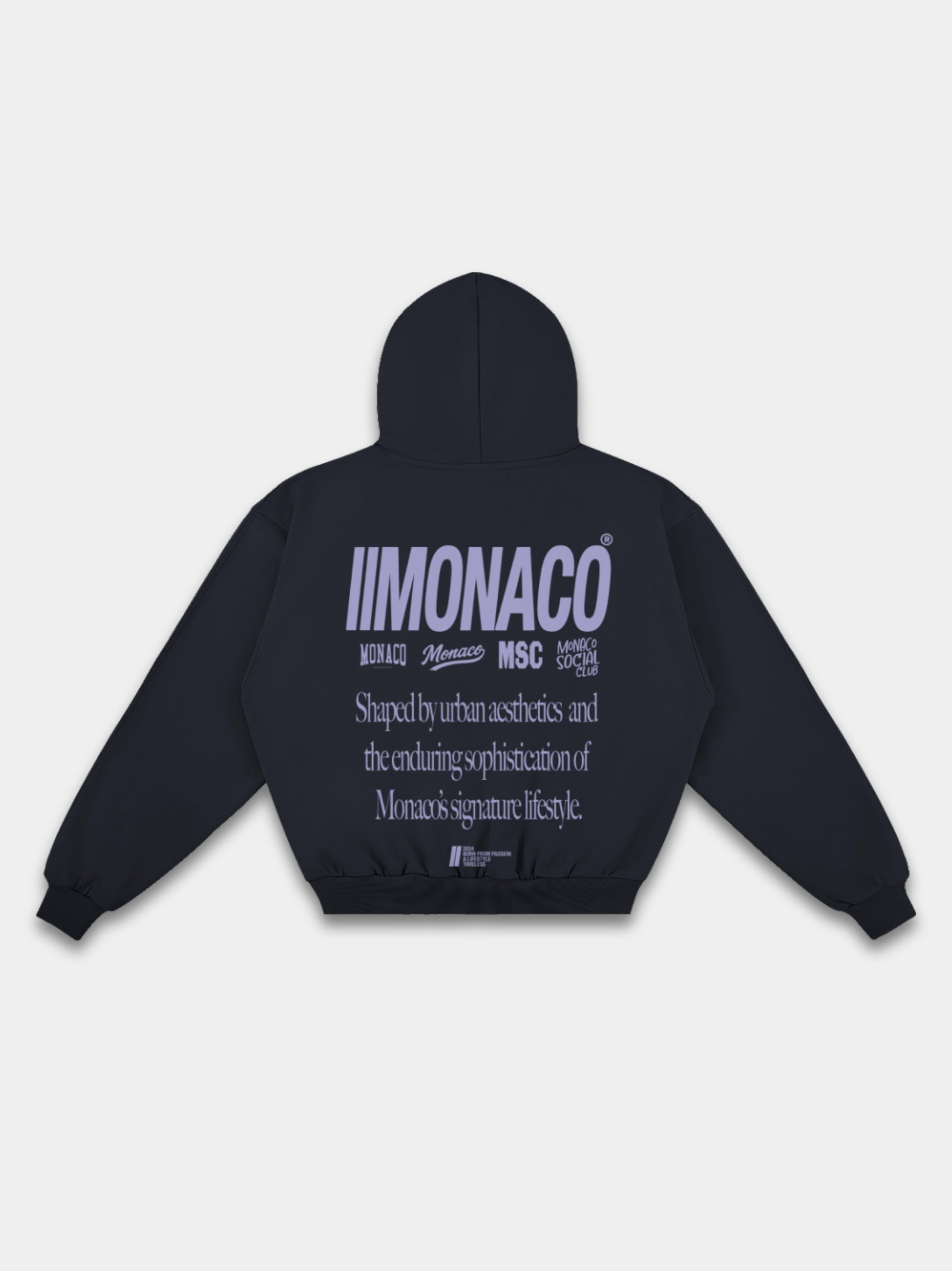 MONACO AESTHETIC HOODIE - NAVY