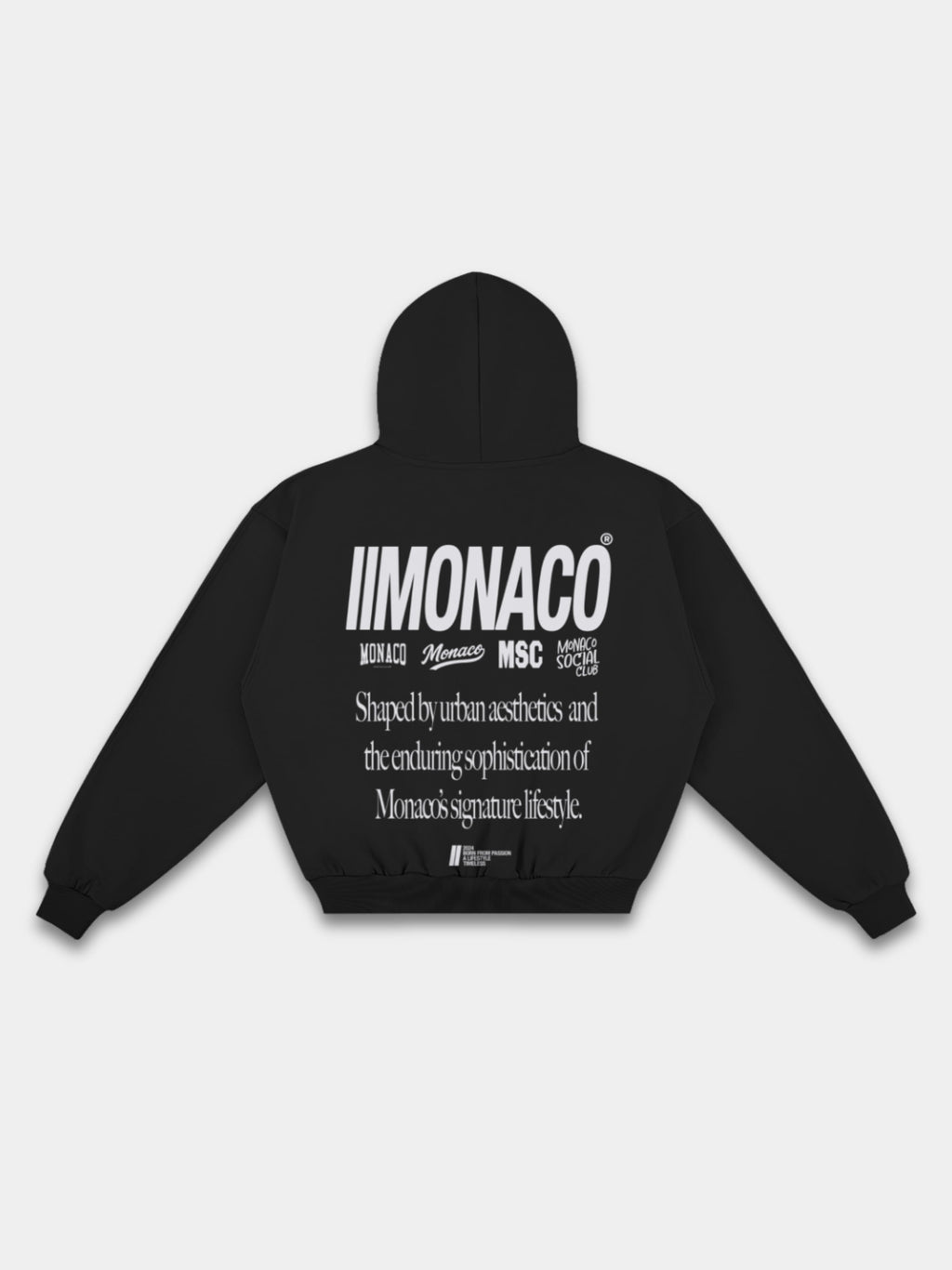 MONACO AESTHETIC HOODIE - BLACK