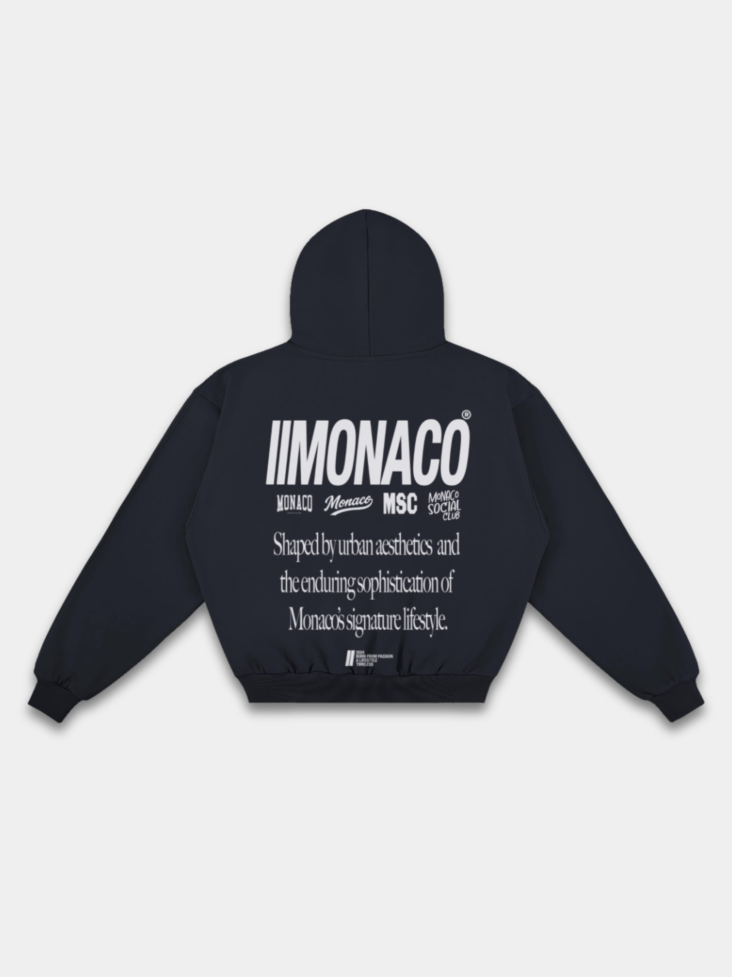 MONACO AESTHETIC HOODIE - NAVY