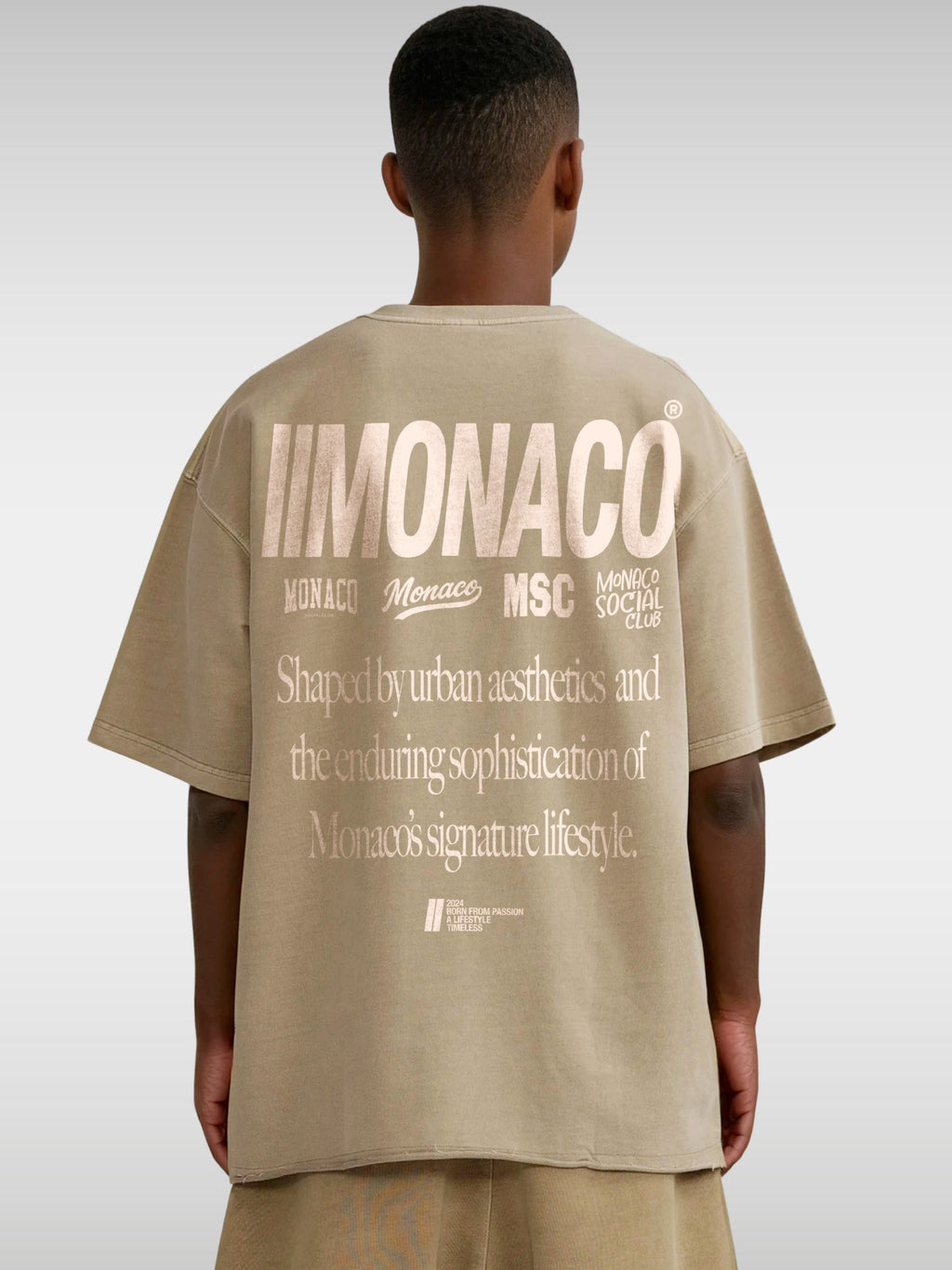 MONACO AESTHETIC TEE - KHAKI