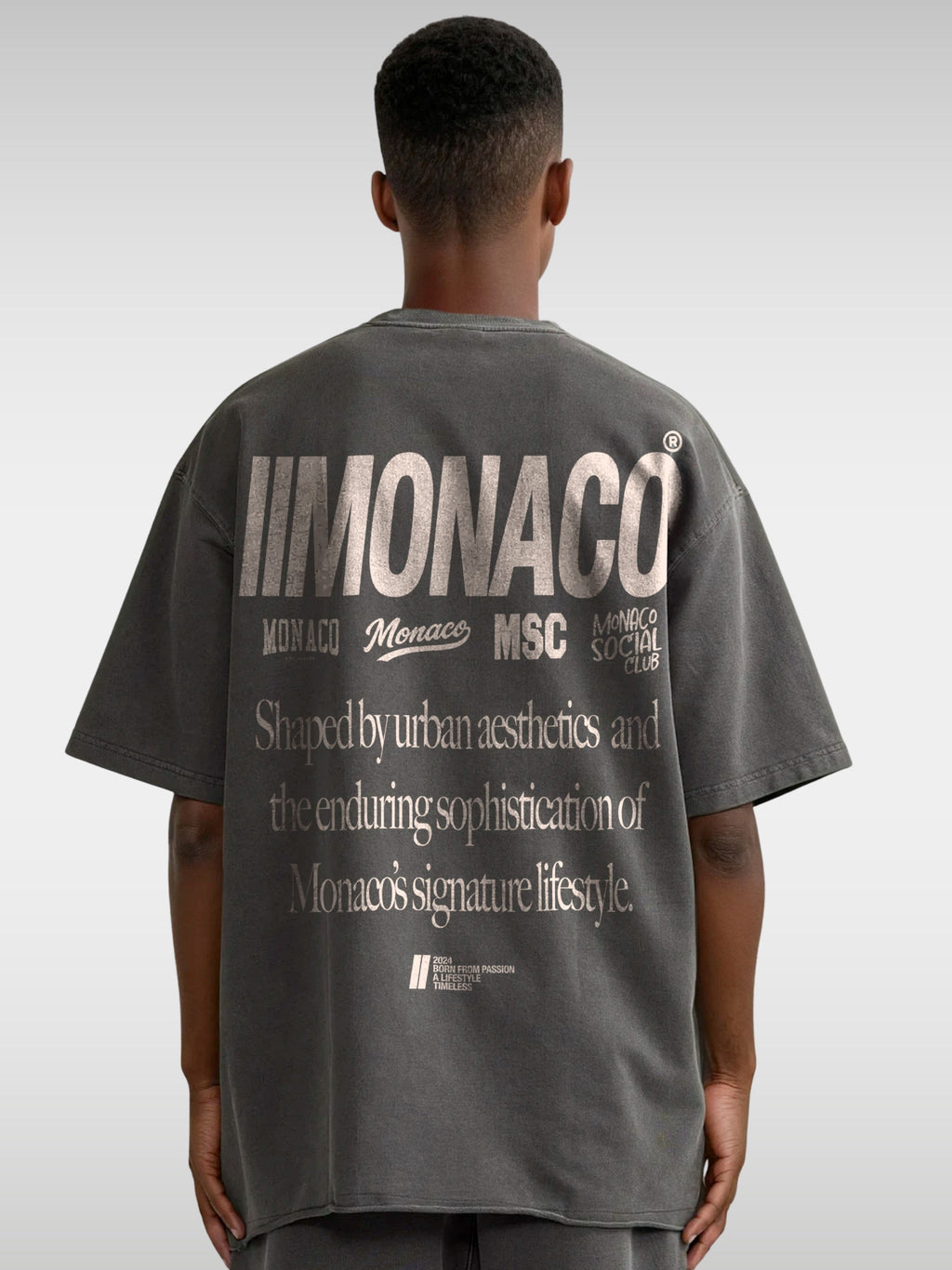 MONACO AESTHETIC TEE - DARK GRAY