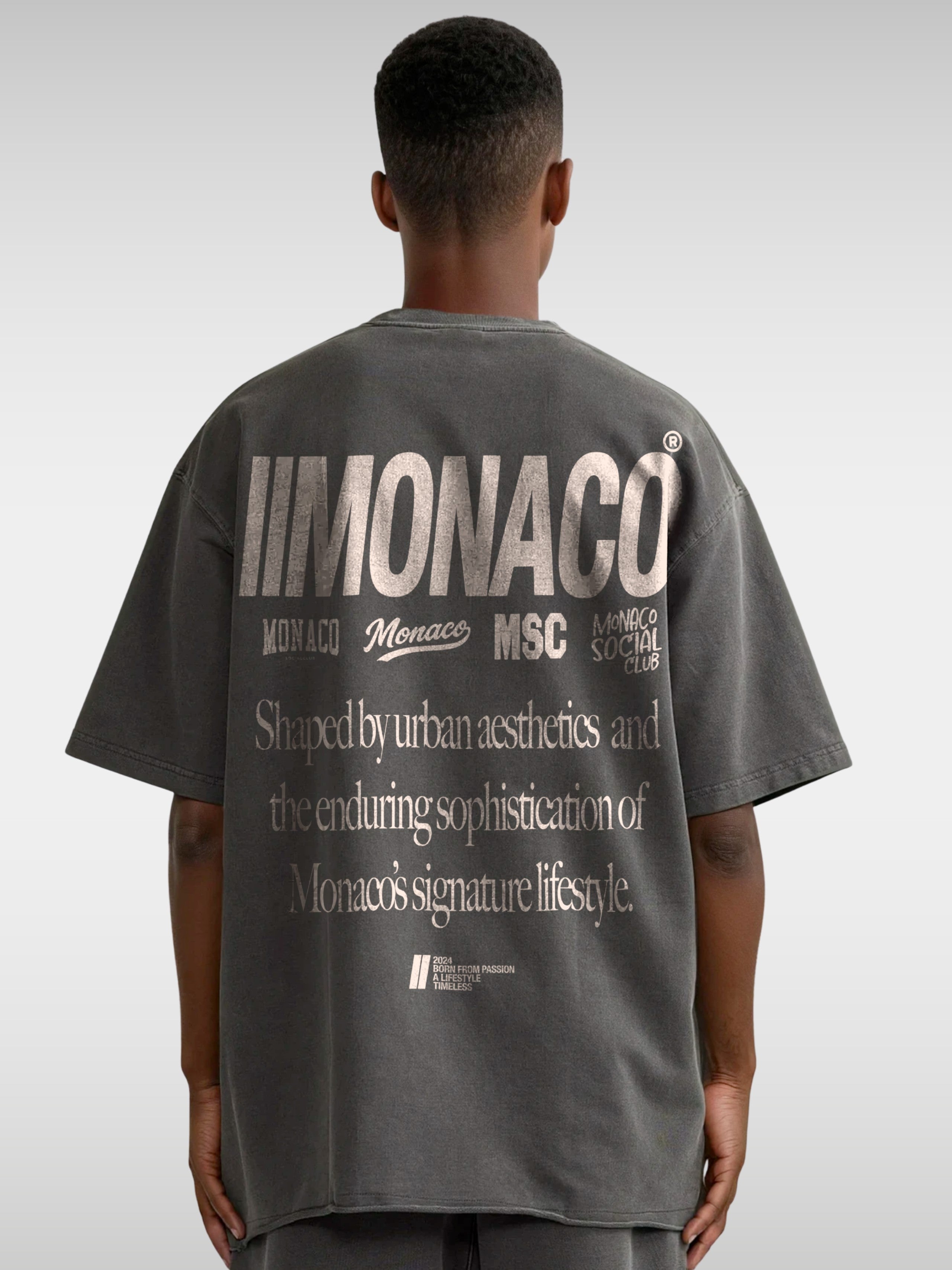 MONACO AESTHETIC TEE - DARK GRAY