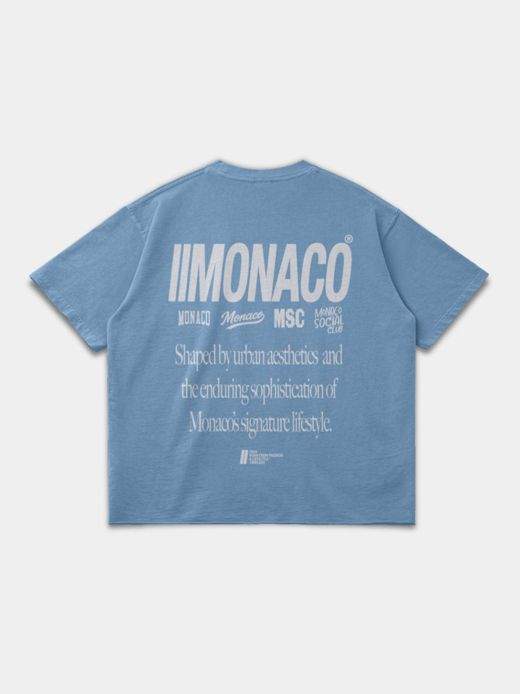 MONACO AESTHETIC TEE - SLATE BLUE