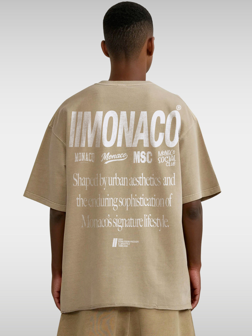 MONACO AESTHETIC TEE - KHAKI
